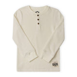 Appaman Boys Craftsman Thermal Henley ~ Winter White