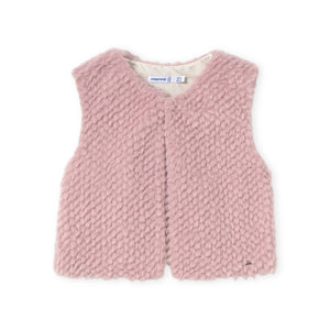 Mayoral Baby Girl Faux Fur Vest ~ Crystal Pink