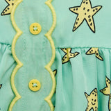 Stella McCartney Girls Starfish Strappy Scalloped Dress ~ Green
