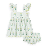 Stella McCartney Baby Daisy Dress w/ Shoulder Frills & Bloomer ~ Cream