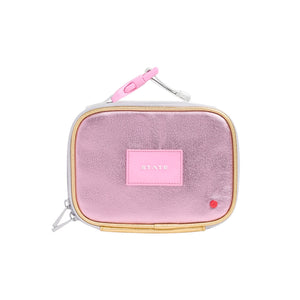 State Bags Mini Rodgers Snack Pack ~ Pink/Silver
