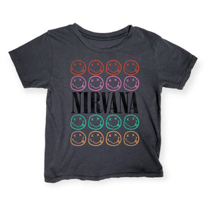 Rowdy Sprout Nirvana Smiley s/s Tee ~ Vintage Black