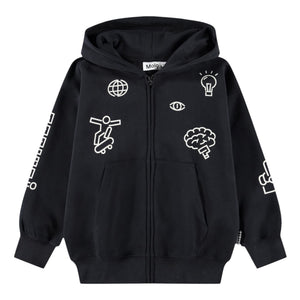 Molo Marley Zip Hoodie ~ Black