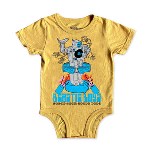 Rowdy Sprout Beastie Boys Robot s/s Onesie ~ Sunset