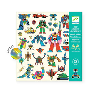 Djeco Metallic Robot Stickers