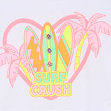 Billieblush Surf Graphic Boxy Cropped s/s T-shirt 7- 12 ~ White