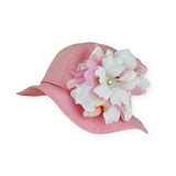 Jamie Rae Hats Stella Sun Hat ~ Candy Pink/Pink & White Peony