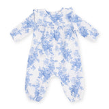 Angel Dear Muslin Ruffle Romper ~ Dream Cottage Floral Blue
