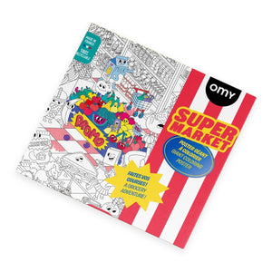 Omy Giant Coloring Poster ~ Supermarket