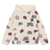 Mayoral Boys Moto Print Hoodie ~ Light Khaki