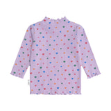 Huxbaby Dreamy Denim Overall Dress & I Heart Cake Ribbed l/s Top ~ Purple/Denim