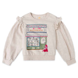 Oilily Girls Honette Oh La Lily Patisserie Sweatshirt ~ Birch