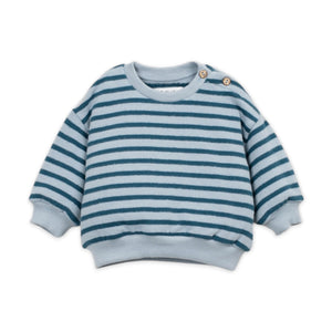 Play Up Baby Striped Sweatshirt & Sweatpants Set ~ Blue/Teal