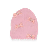 Bari Lynn Baby Knit Hat w/ Crystallized Velvet Bows