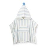 Elegant Baby Beach Poncho Coverup ~ Pale Blue Stripe