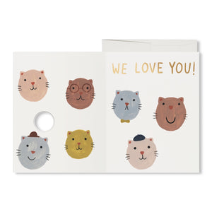 Red Cap Cards Lots of Cats Birthday Card