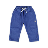 Babyclic Elephant l/s T-Shirt & Corduroy Pants Set ~ Ecru/Electric Blue
