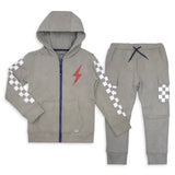 Appaman Boys Strivers Hoodie & Empire Sweats Set ~ Cement