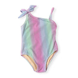 Shade Critters Shimmer Bunny One Shoulder Tie Swimsuit ~ Ocean Ombre