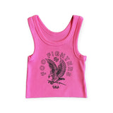 Rowdy Sprout Baby Foo Fighters Ribbed Tank ~ Electric Pink