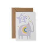 Mifkins 2nd Birthday Card ~ Purple