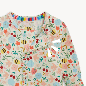 Magnetic Me Modal Ruffle Romper ~ Honey Blossom