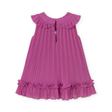 Mayoral Baby Girl Pleated Dress w/ Frills ~ Orchid