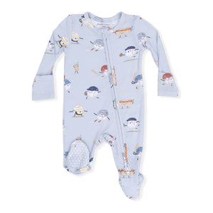 Angel Dear 2 Way Zipper Footie ~ Baseballs Playing Baseball