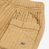 Bobo Choses Baby Plaid Woven Shirt & BC Quilted Sweatpants Set ~ Blue/Khaki