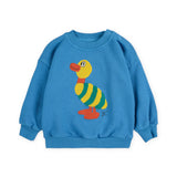 Bobo Choses Baby Striped Duck Sweatshirt ~ Blue