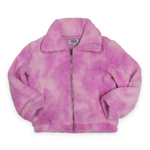 MIA New York Tie Dye Sherpa Jacket ~ Purple