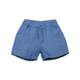 Play Up Baby Pineapple Print T-Shirt & Linen Shorts Set ~ White/Blue