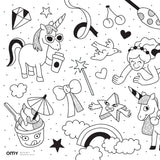 Omy Unicorn Coloring Pocket Poster