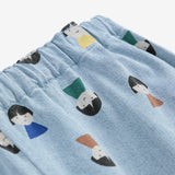 Bobo Choses Baby Game Pawns Print Denim Blouse & Pants Set ~ Light Blue