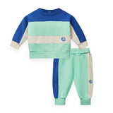 Wynken Baby Colorblock Sweatshirt & Joggers Set ~ Green/Blue