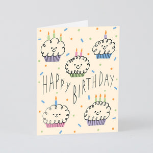 Wrap Happy Birthday Cupcakes Card