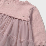 Mayoral Baby Girl Knit & Tulle Dress ~ Crystal