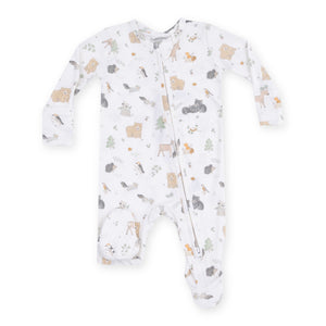Angel Dear 2 Way Zipper Footie ~ Woodland Babies