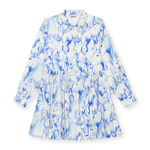 Molo Christy Dress ~ Blue Horses