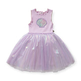 Petite Hailey Pearl Shell Tutu Dress ~ Purple