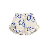 Play Up Baby Ribbed Top & Floral Shorts w/ Frill Set ~ Cobalt/Natural