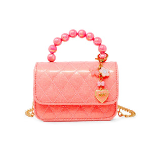 Tiny Treats Quilted BFF Charm Blossom Pearl Handbag