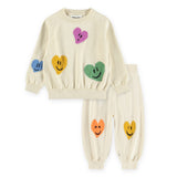 Molo Baby Gilby Knit Sweater & Solana Knit Pants Set ~ Heart Vibes