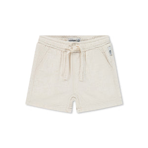 Babyface Baby Boy Linen Drawstring Shorts ~ Stone