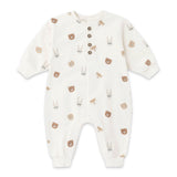 Quincy Mae Relaxed Fleece Romper ~ Critters/Ivory