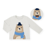 Mayoral Baby Boy l/s Bear T-Shirt ~ Cream