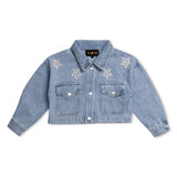 Petite Hailey Star Denim Jacket ~ Blue
