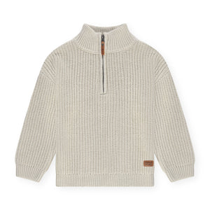 Babyface Boys Half-Zip Knit Sweater ~ Bone