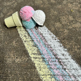 Twee Blue Raspberry Ice Cream Cone Handmade Sidewalk Chalk