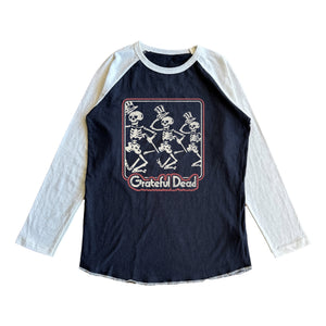 Rowdy Sprout Baby Grateful Dead Skellies l/s Raglan Tee ~ Black/White